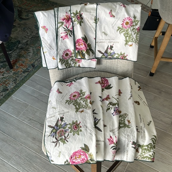 Botanic Garden by Portmeirion set of 9 floralcloth napkins